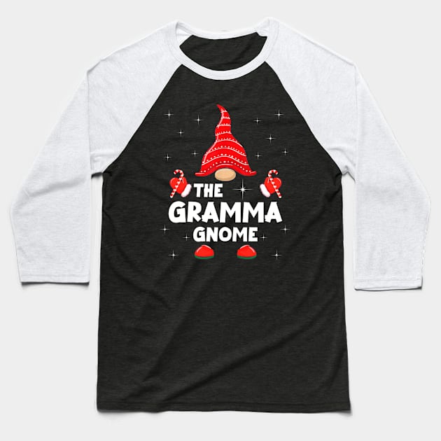 The Gramma Gnome Matching Family Christmas Pajama Baseball T-Shirt by Foatui